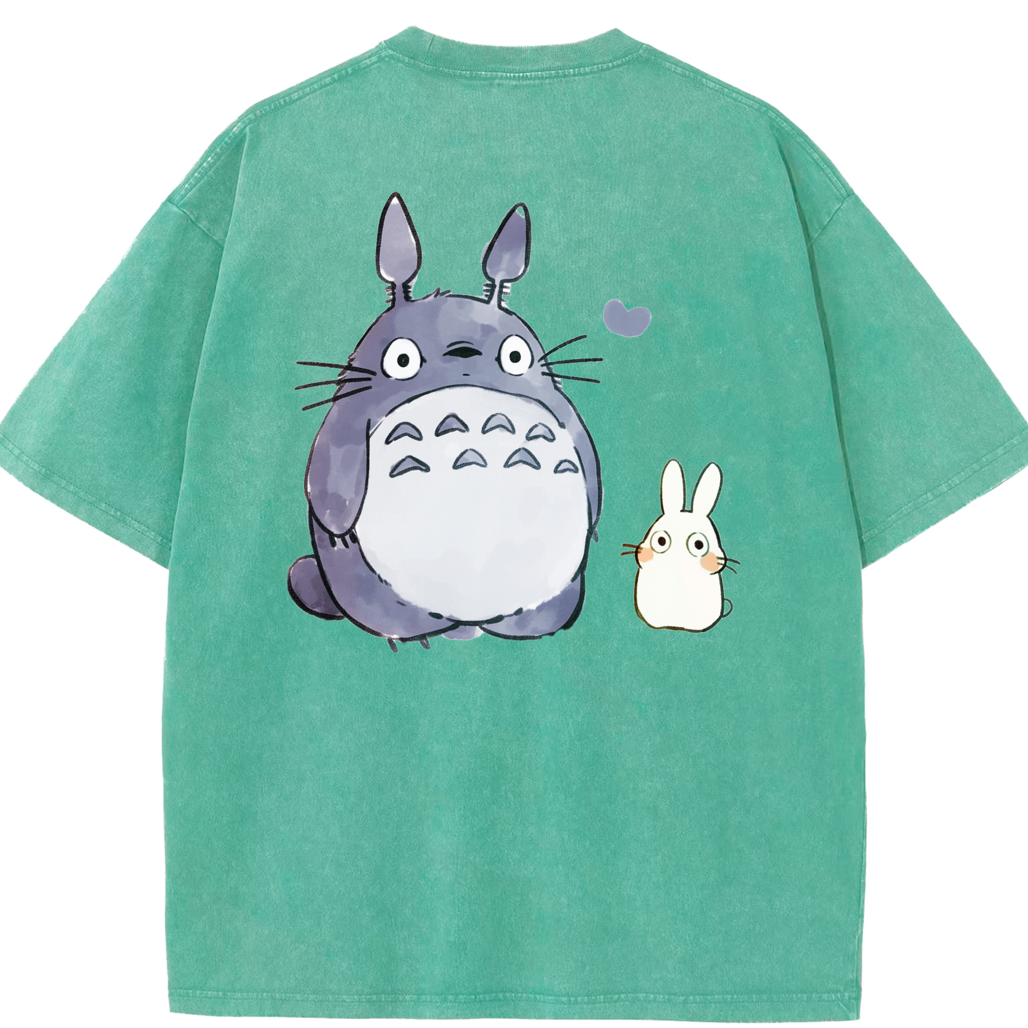 （画像用） となりのトトロ 草壁メイ 草壁サツキ My Neighbor Totoro Satsuki Kusakabe Mei Kusakabe 綿100% ヴィンテージ風 半袖Tシャツ（背面プリント）